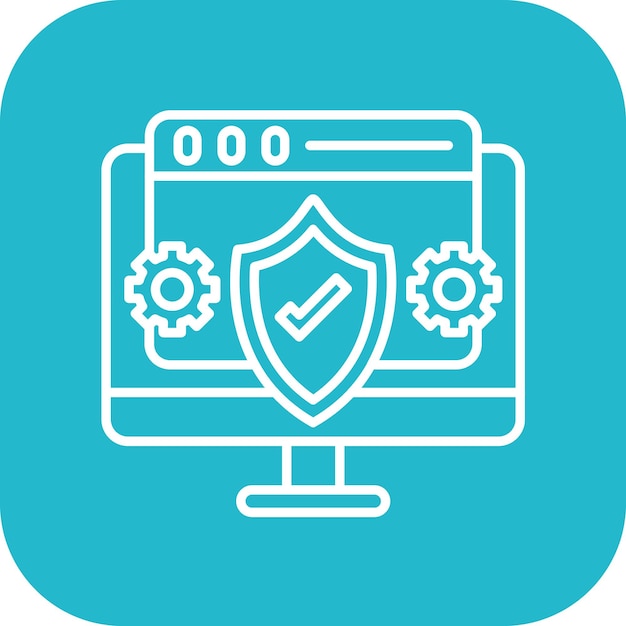 system protection icon vector image can be used for web hosting
