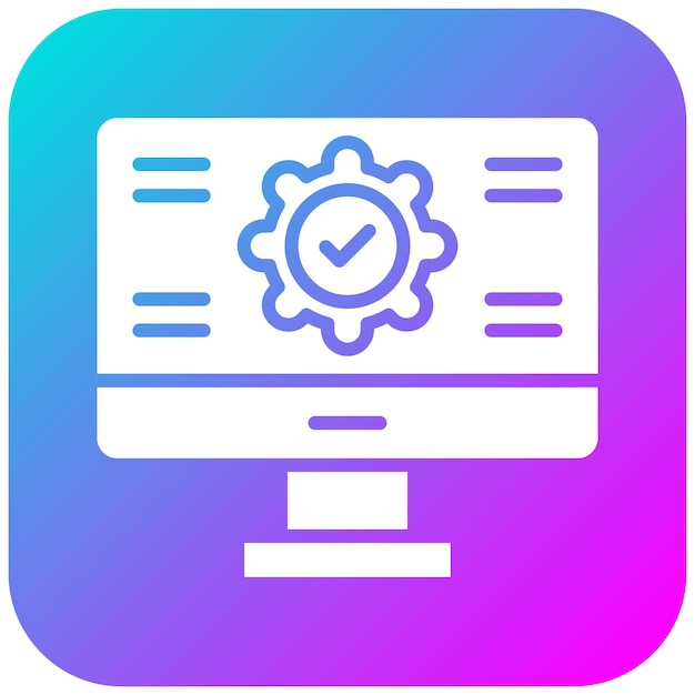 system testing vector icon can be used for quality assurance iconset