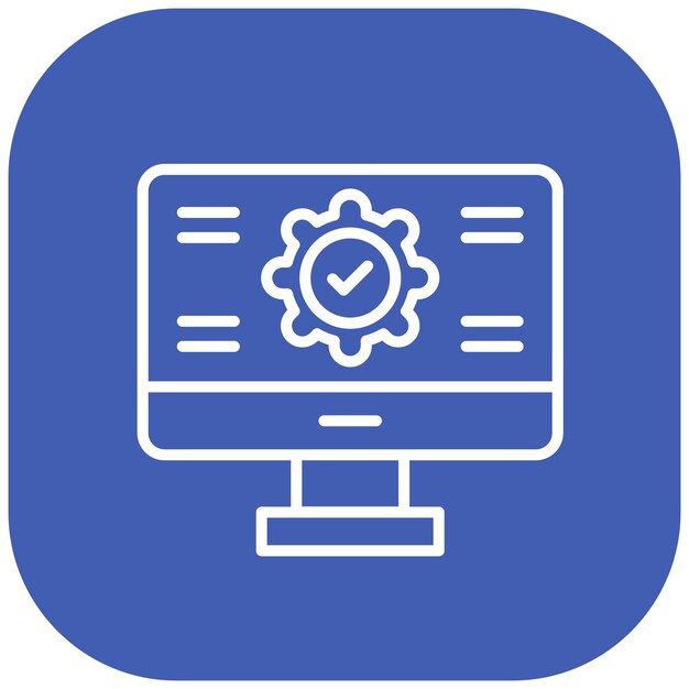 system testing vector icon can be used for quality assurance iconset