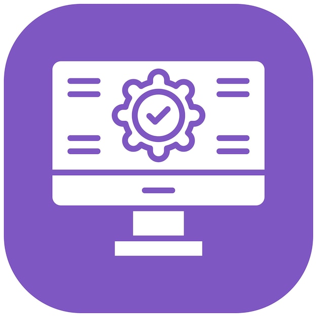 system testing vector icon can be used for quality assurance iconset