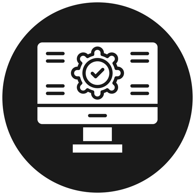 system testing vector icon can be used for quality assurance iconset