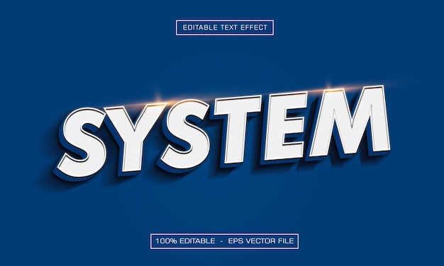 System Text Effect Editable