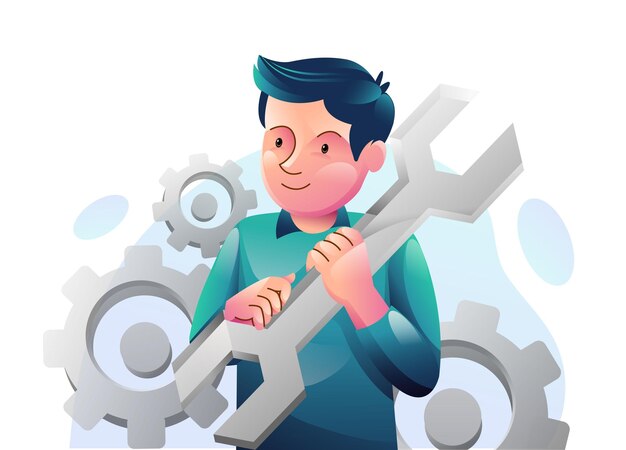 system under maintenance illustration concept error message about website under construction