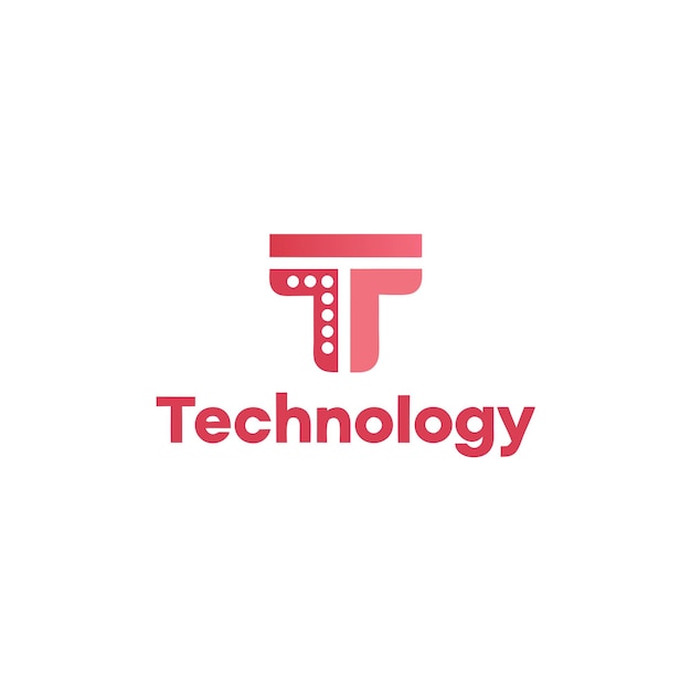 T later technology logo vactor design
