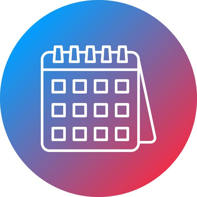 Table Calendar icon vector image Can be used for Communication and Media