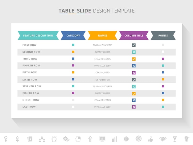 Table Infographic Template