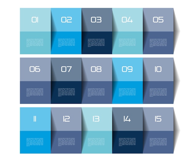 Table template schedule business brochure or schedule table Minimalistic style Step by step