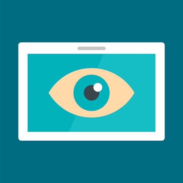 Tablet vision icon Flat illustration of tablet vision vector icon for web design