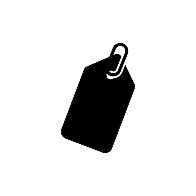 Tag icon set price label sign Discount offer vector symbol in black filled and outlined style