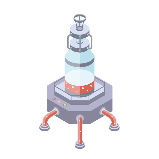 Tanks for liquid, chemical or food industry.  illustration in isometric projection,  on white background.