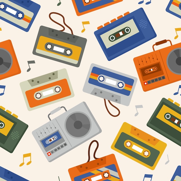 tape cassette element seamless patterneps
