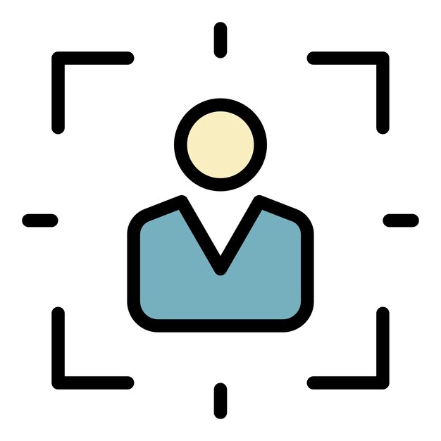 Target buyer icon Outline target buyer vector icon color flat isolated