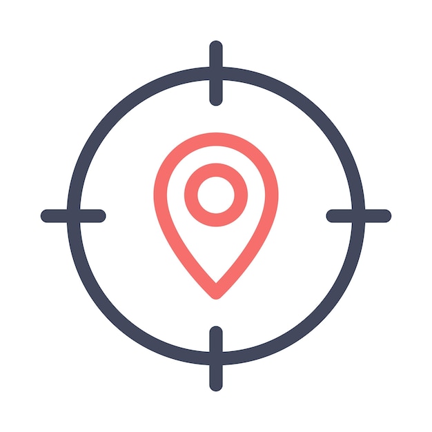 Target Location Vector Illustration Style
