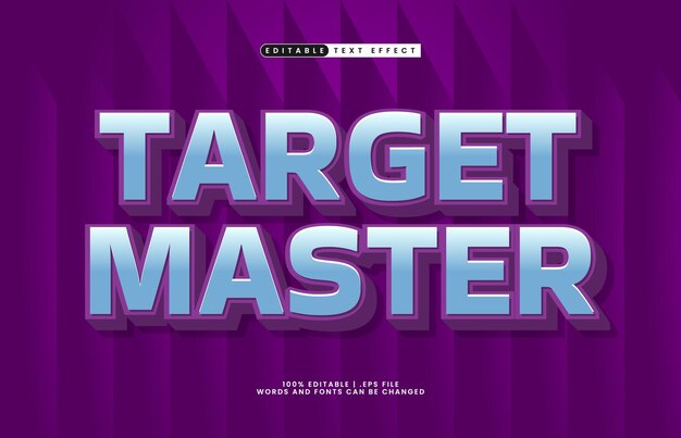 target master editable text effect with a game and happy text style