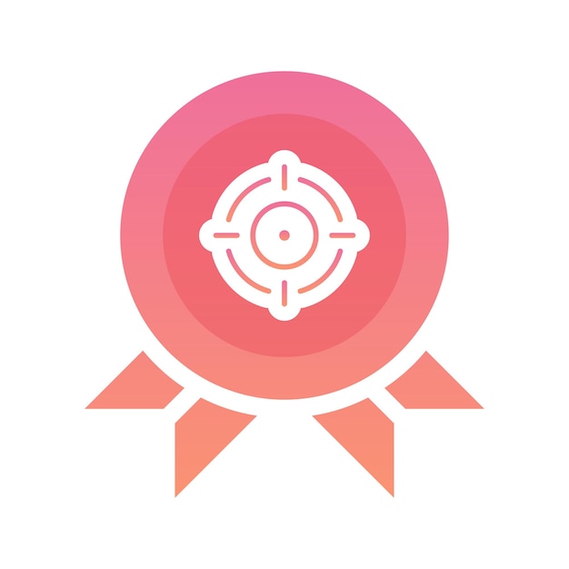 Target medal logo gradient design template icon element