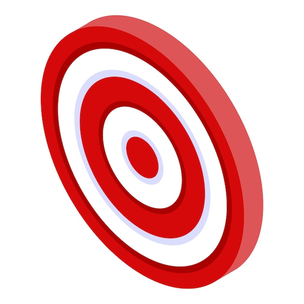 Target strategy icon Isometric of target strategy vector icon for web design isolated on white background
