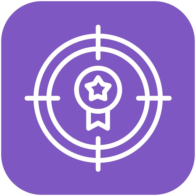 Target vector icon illustration of Achievements iconset
