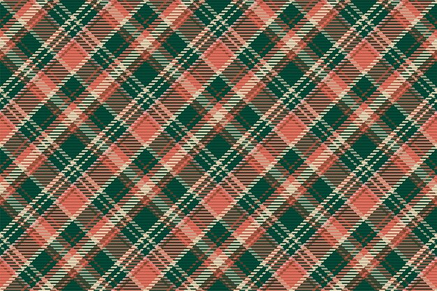 Tartan seamless pattern. Retro fabric. Vintage geometric texture. Diagonal print textile