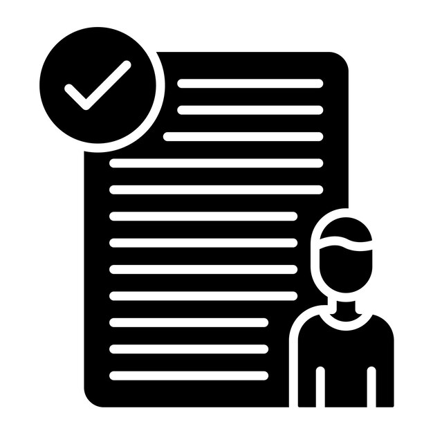 Task Based User Testing Glyph Solid Black Illustration