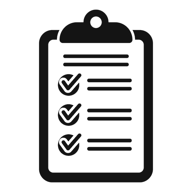 Task board icon simple vector Work project School schedule
