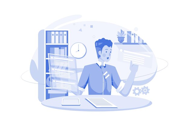 Task Management Illustration concept on a white background