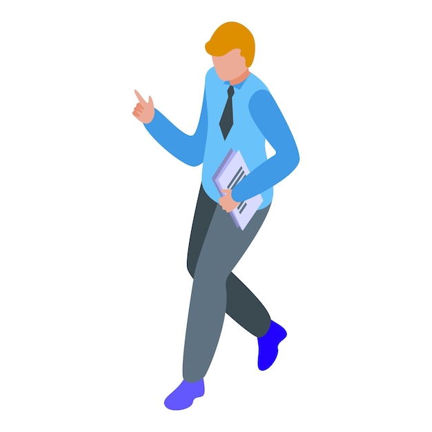 Task tired worker icon isometric vector Busy career