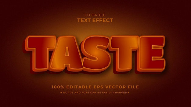 Taste editable text style