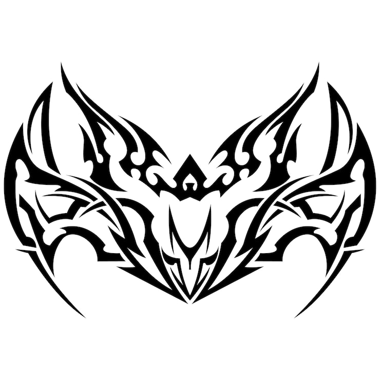 Vektör tattoo and t shirt design black and white drawing vector illustration special fantasy bat face mask