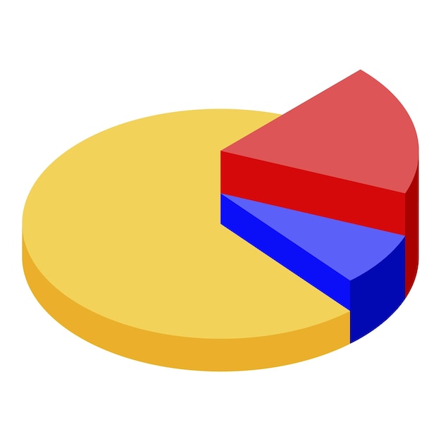 tax pie chart icon isometric of tax pie chart vector icon for web design isolated on white background