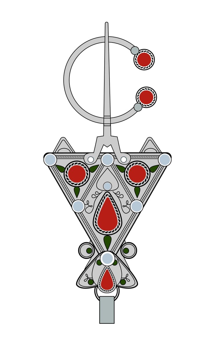 Vektör tazerzit amazigh takıları