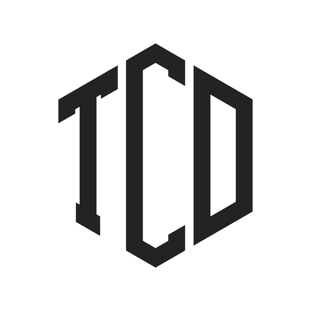 TCD Logo Design Initial Letter TCD Monogram Logo using Hexagon shape