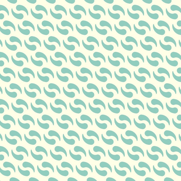 Teal Swirls on Cream - Seamless Repeating Texture