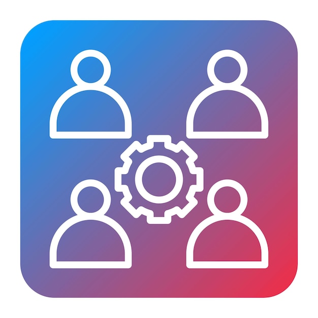 team building icon vector image can be used for hiring process