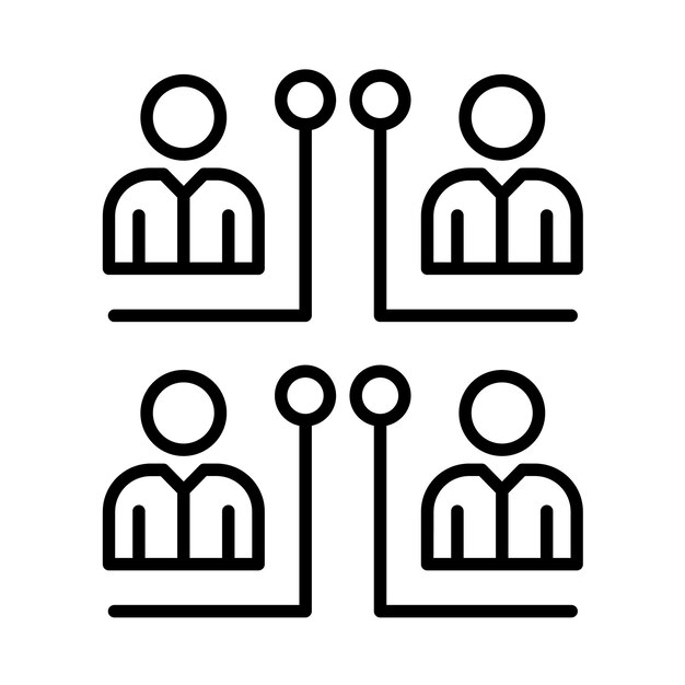Team Network Line Illustration