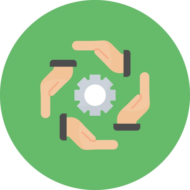 Team work Flat Illustration