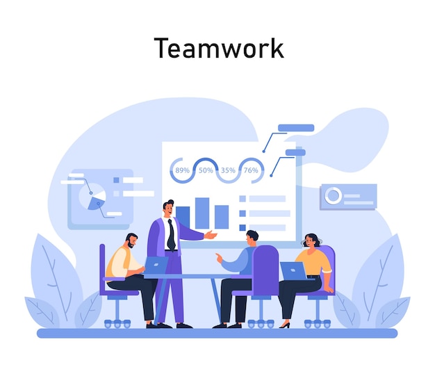 teamwork exemplified collaborative team engages in discussion at a techinfused table analyzing