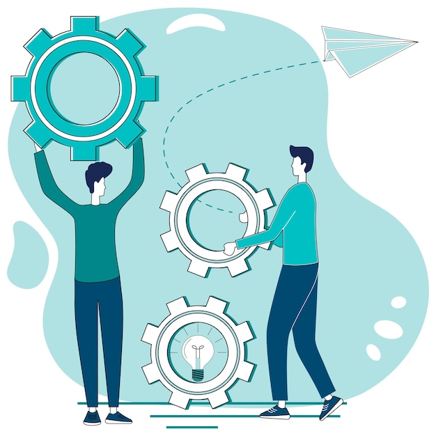 TeamworkThe concept of business developmentA symbol of partnership and cooperation
