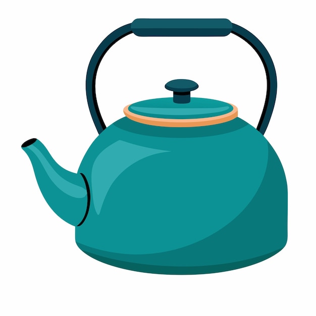 Teapot on white background vector 5