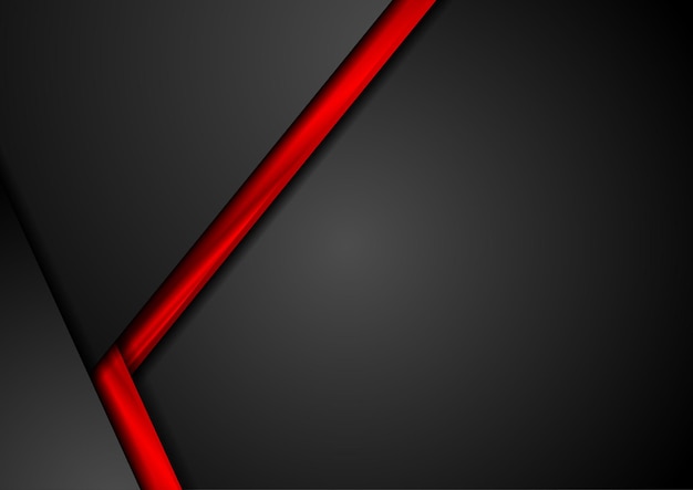 tech corporate black background with red stripes vector contrast abstract graphic template design