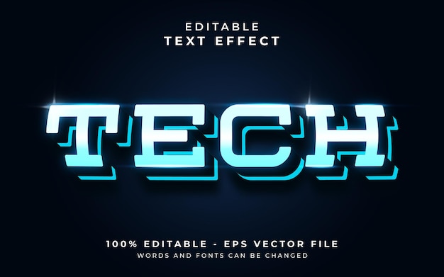 Tech editable text effect