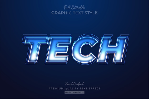 Tech Futuristic Editable Text Effect