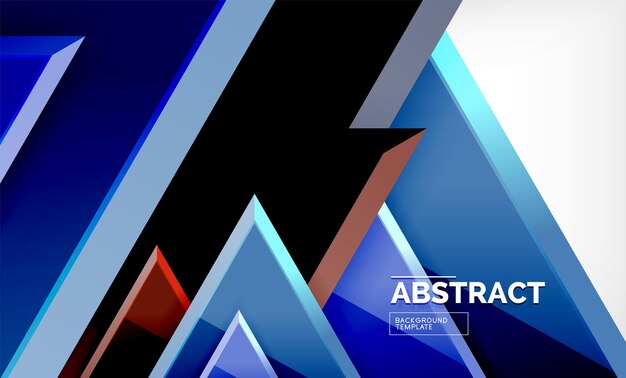 Tech futuristic geometric 3d shapes minimal abstract background