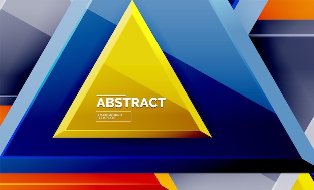 Tech futuristic geometric 3d shapes minimal abstract background