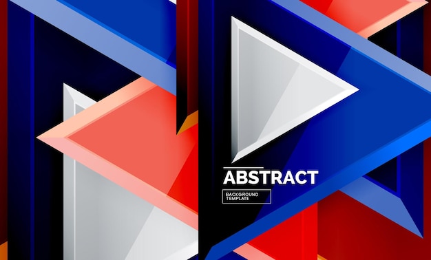 Tech futuristic geometric 3d shapes minimal abstract background