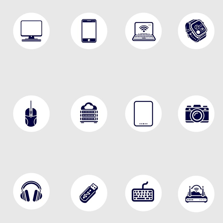 Vektör tech icon set
