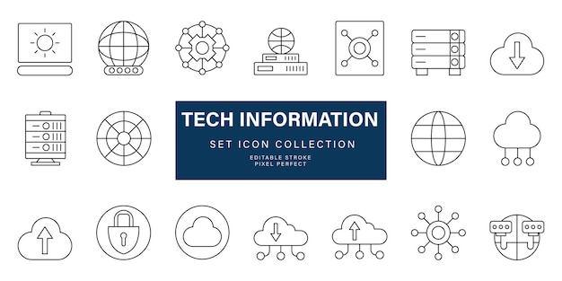 Tech Information icon set