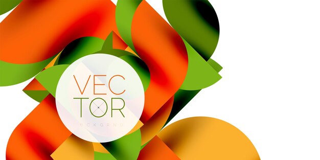Tech minimal circular shapes geometric art vector modern circles