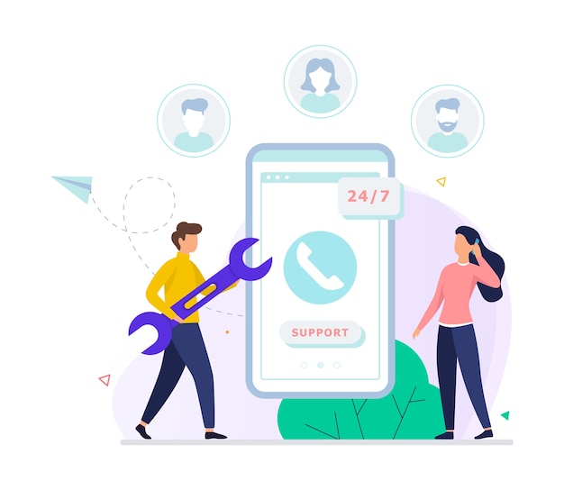 technical support concept. idea of customer service