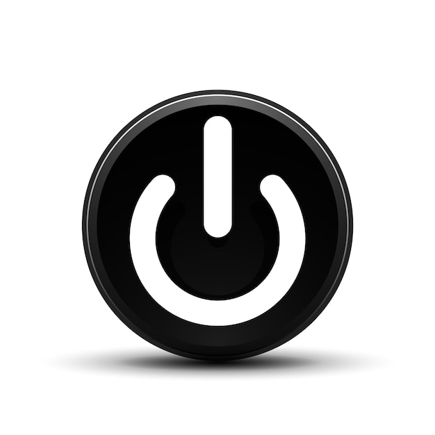 Techno futuristic start power button Vector illustration