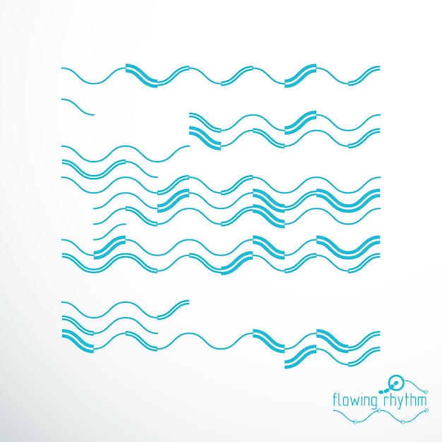 Technological vector wallpaper made with abstract lines. Modern geometric composition can be used as template and layout.
